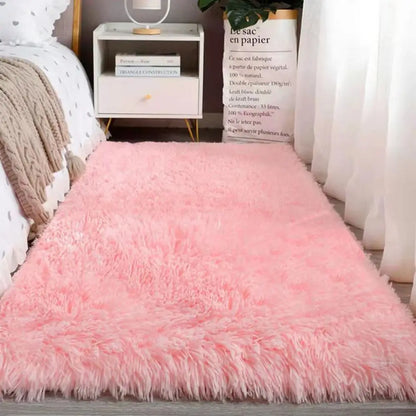 Soft Fluffy Home Mat-Dye Plush Carpet