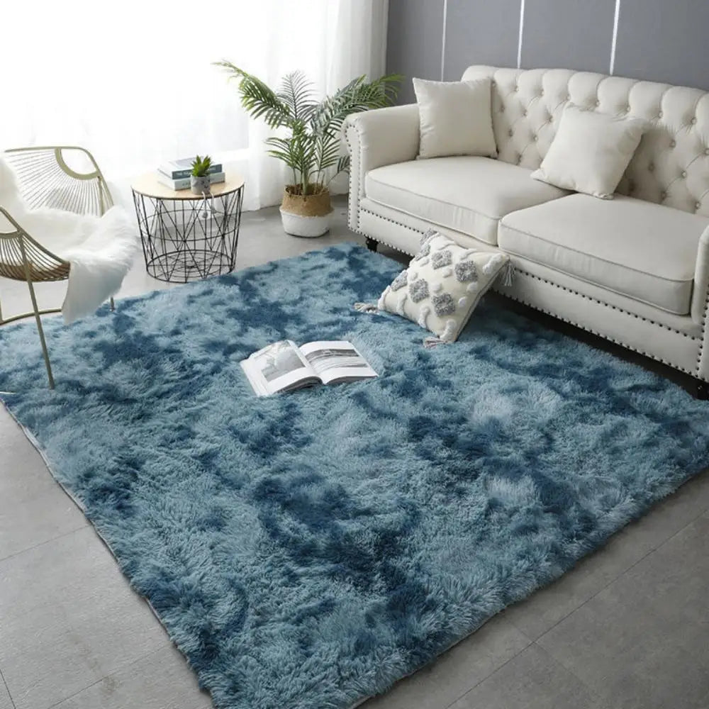 Soft Fluffy Home Mat-Dye Plush Carpet
