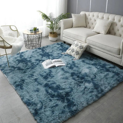Soft Fluffy Home Mat-Dye Plush Carpet