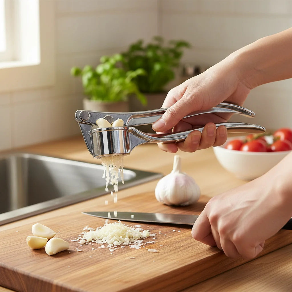 Stainless Steel Garlic Press
