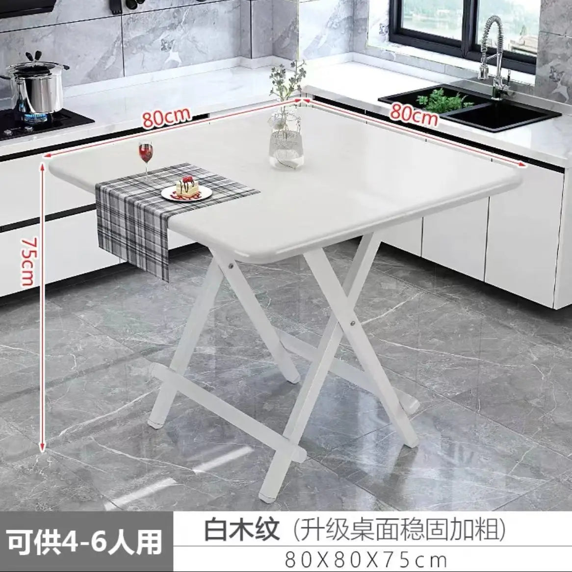 Installation-free folding table
