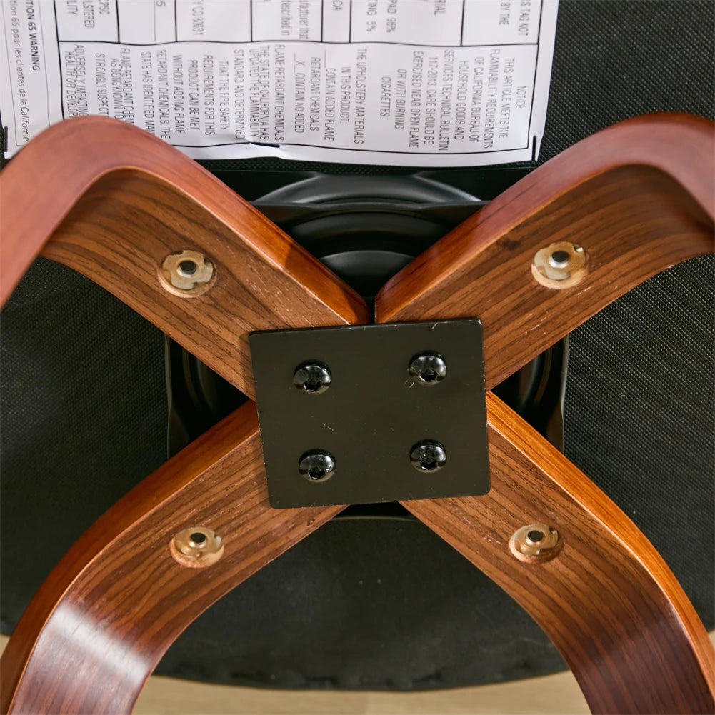 Swivel Barstools (2) with Low Back Wood Legs