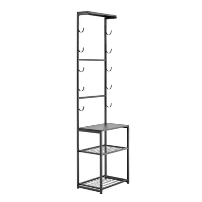 Standing Indoor Steel Rifle / Shotgun Rack Stand with Storage Shelf for Garage