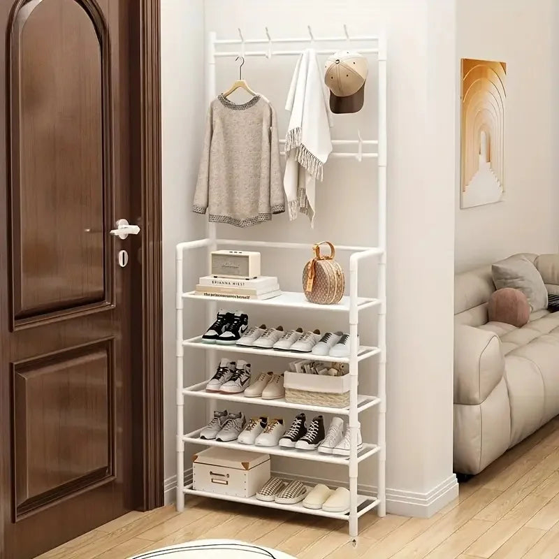 Shoe storage racks,  portable reinforced 5-tier hat racks with shelves