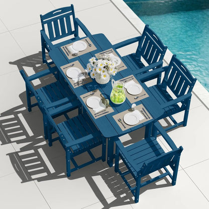 All-Weather 7-Piece Outside Table and 6 Chairs