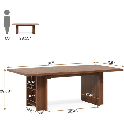 Computer Deskor Modern PC Table, Office Table, Work Table or Dining Table with Storage for Home or Office