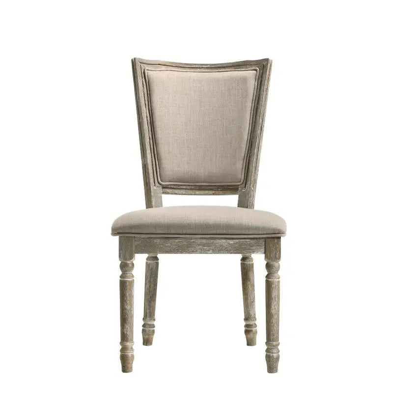 Reclaimed Gray Finish 7-Piece Dining Room Set with Chairs and Table
