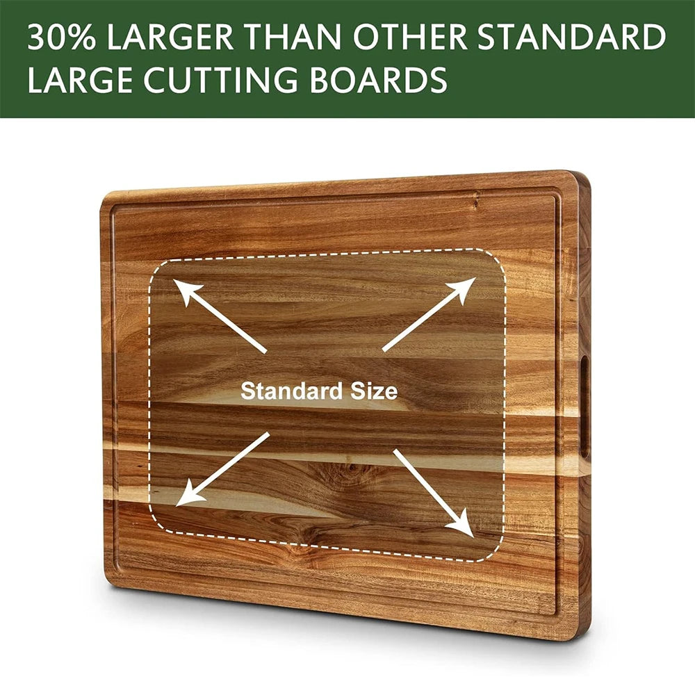 Extra Large Wood Cutting Board with Juice Groove