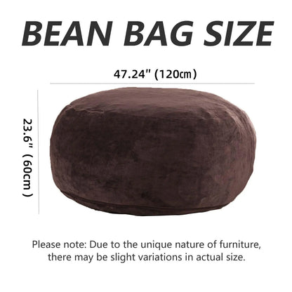 Adult beanbag chair with padded beanbag inside, memory foam chair, soft flannel washable cover, ideal reading seat for bedrooms and dorms.