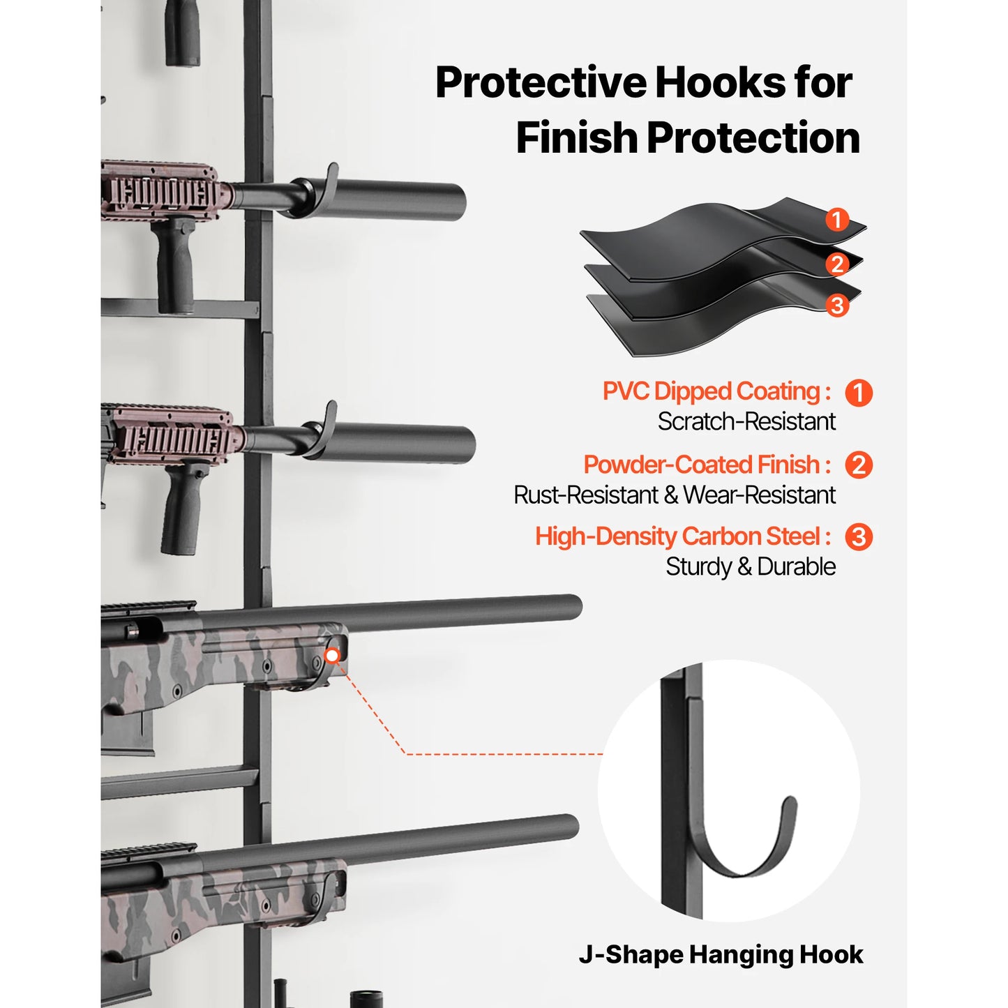 Standing Indoor Steel Rifle / Shotgun Rack Stand with Storage Shelf for Garage