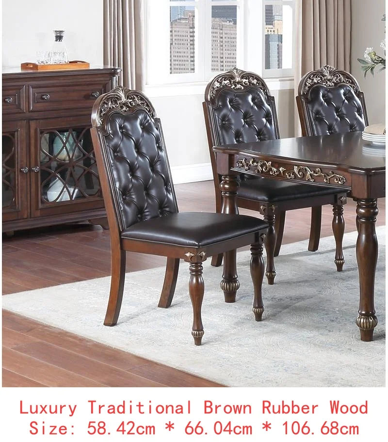 Formal 1pc Dining Table with 2 Leaves,