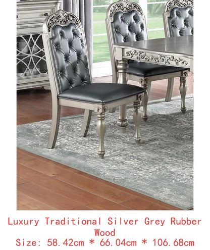 Formal 1pc Dining Table with 2 Leaves,