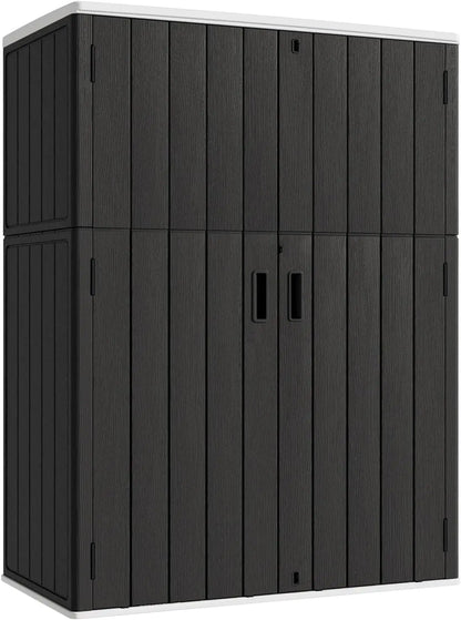 Outdoor Vertical Storage Shed,57 Cu.ft  Resin Sheds & Outdoor Storage