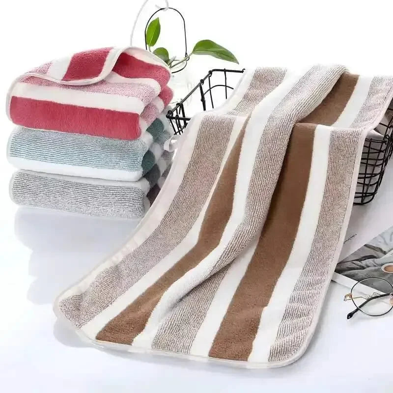 Striped Pattern Towel Set ,Soft Face Towel, Bath Towel Quick Drying Absorbent Towels For Bathroom