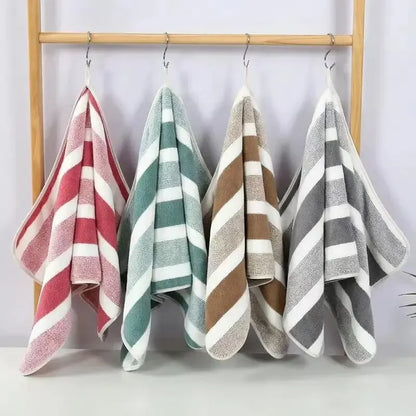 Striped Pattern Towel Set ,Soft Face Towel, Bath Towel Quick Drying Absorbent Towels For Bathroom
