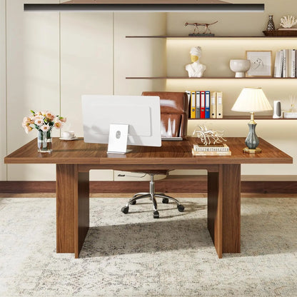 Farmhouse Dining Table for 6  with Storage,