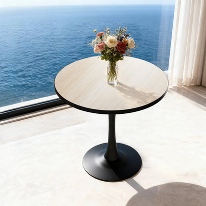 Leisure Round  Dining RoomTable  for 2-3 People  Stone Top