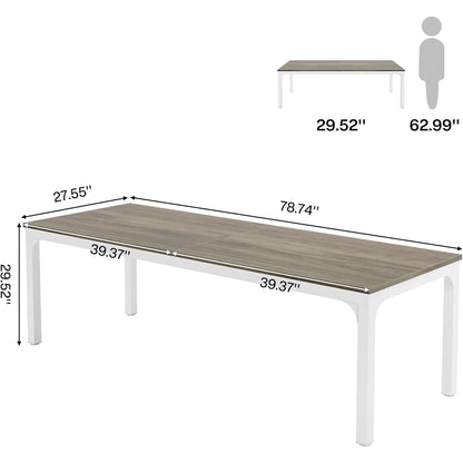 78.7 Inches Extra Long Computer Desk 2 Person Desk,, Work station for Home Office