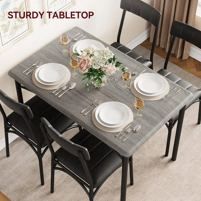 Modern 5 Piece Dining Room Table Set for Apartment,Home, Studio