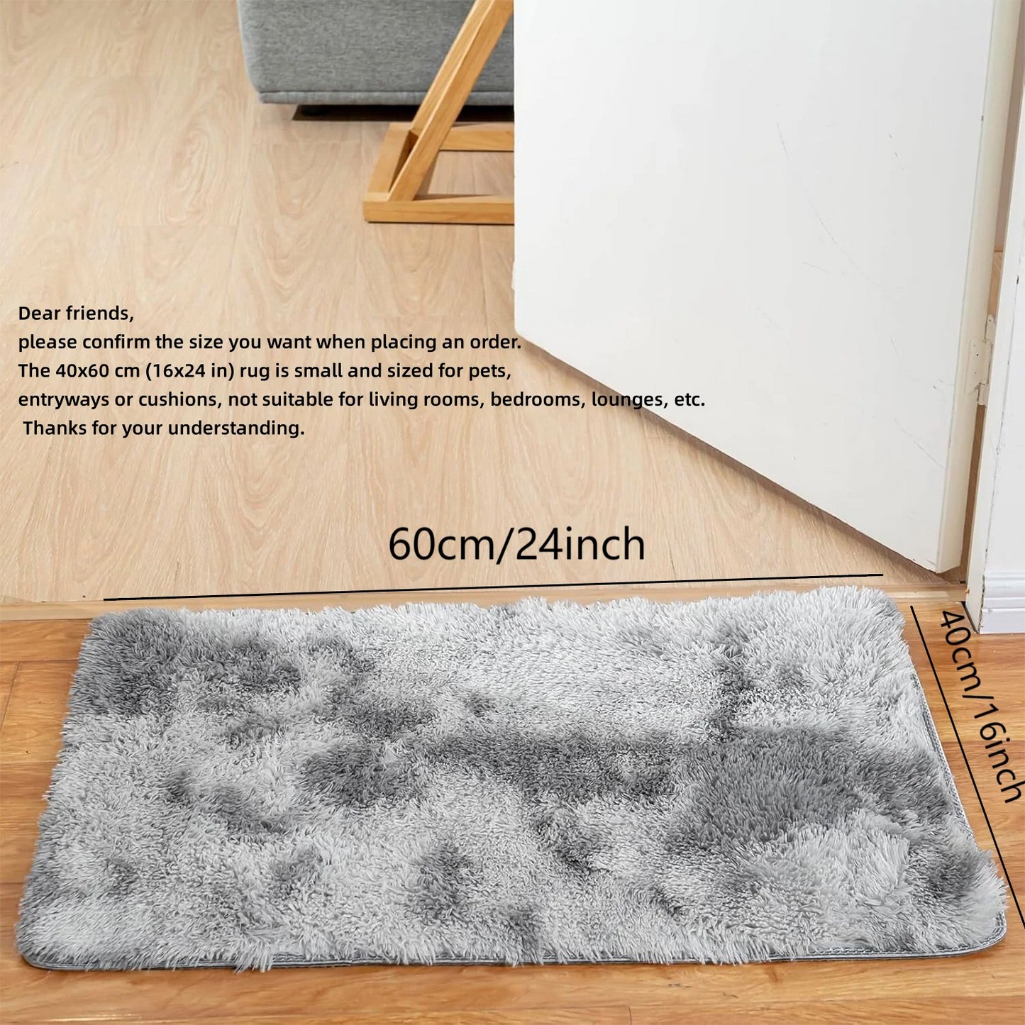 Soft Fluffy Home Mat-Dye Plush Carpet