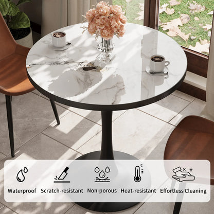 Leisure Round  Dining RoomTable  for 2-3 People  Stone Top