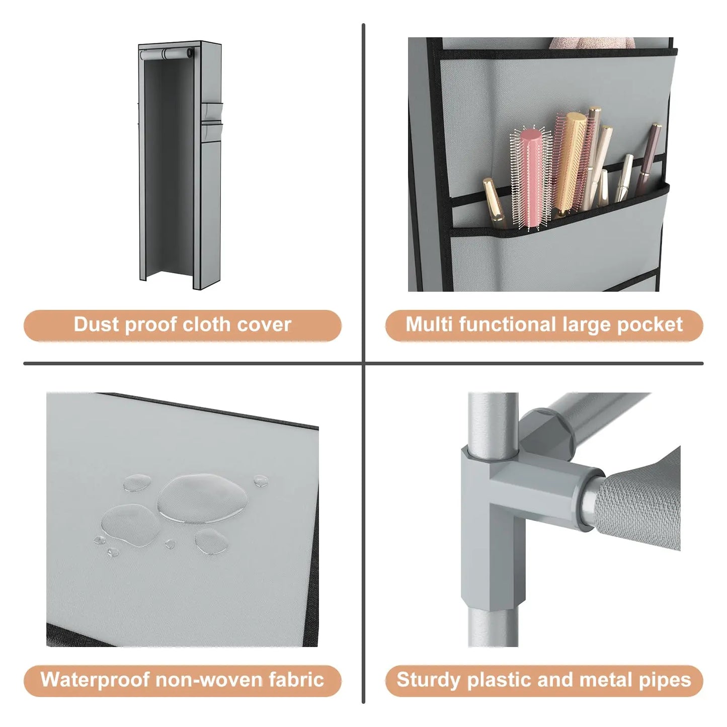 Shoe cabinet storage rack with fabric cover