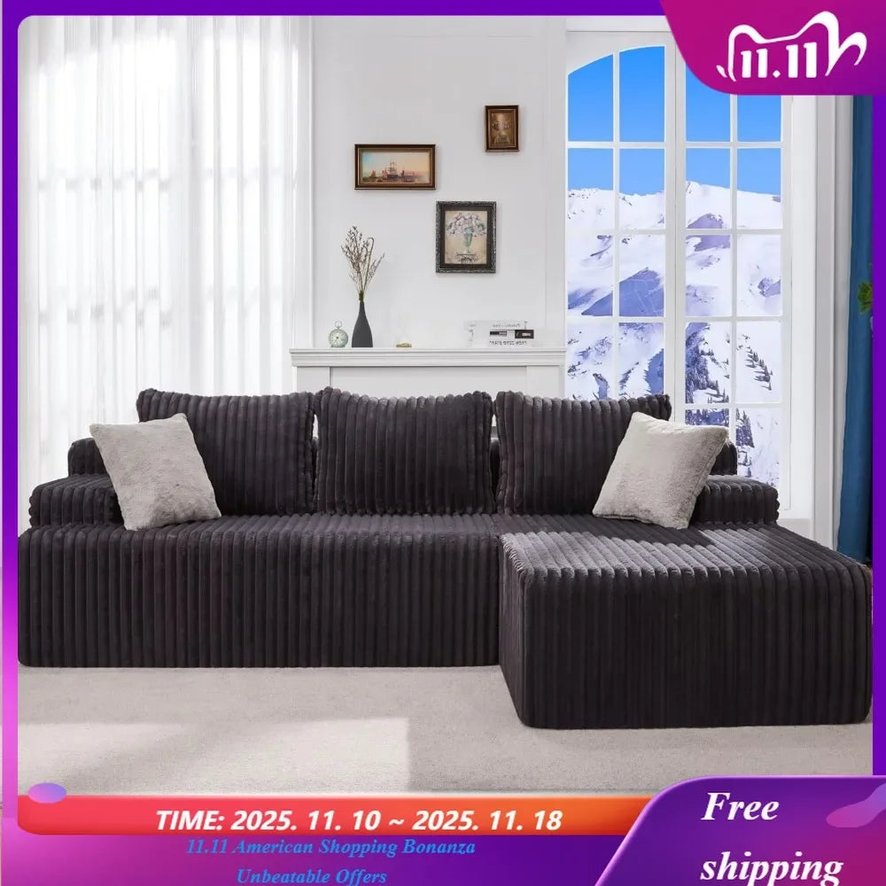 L-Shape Memory Foam  Living Room Furniture Set