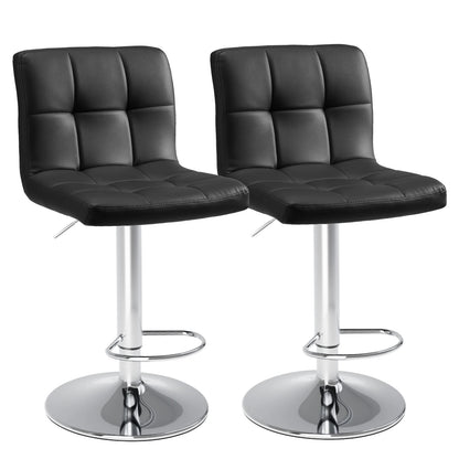 Adjustable Leather Bar Stools Set of 2