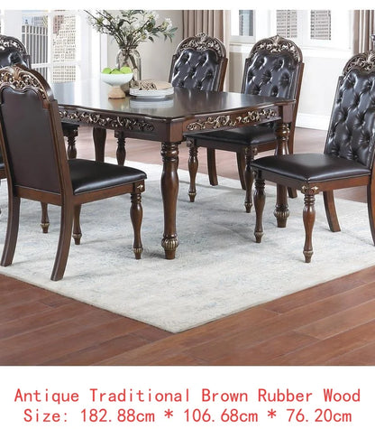 Formal 1pc Dining Table with 2 Leaves,