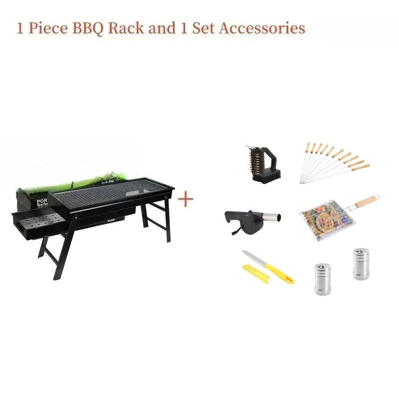 New Large BBQ Barbecue Folding Grill