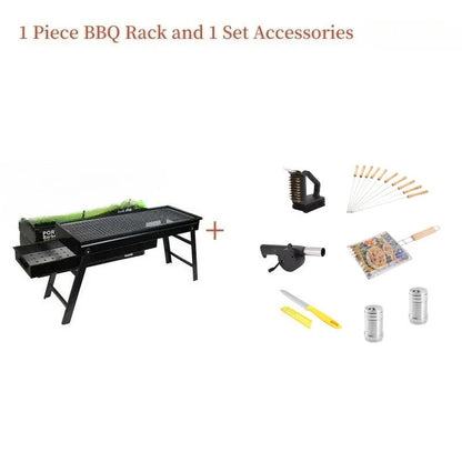New Large BBQ Barbecue Folding Grill