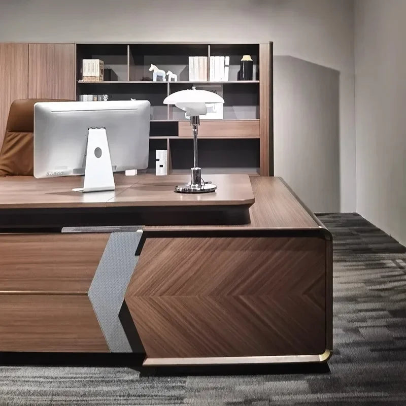 In Stock Standing Office Desk Executive Boss Minimalist High Quality Office Desk Modern European Escritorio Oficina Furniture