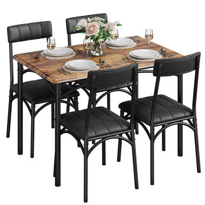 Modern 5 Piece Dining Room Table Set for Apartment,Home, Studio