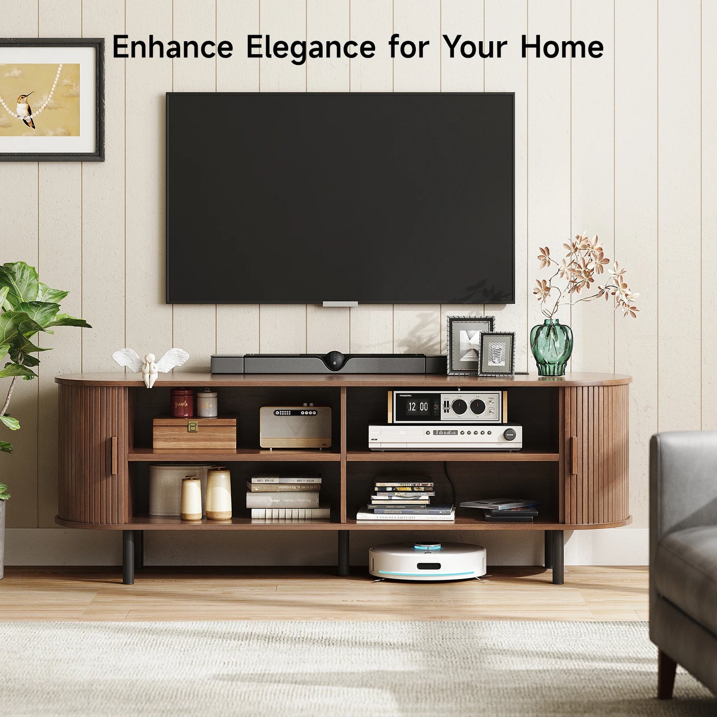 Entertainment Center with Power Outlet for TVs up to 60/70"