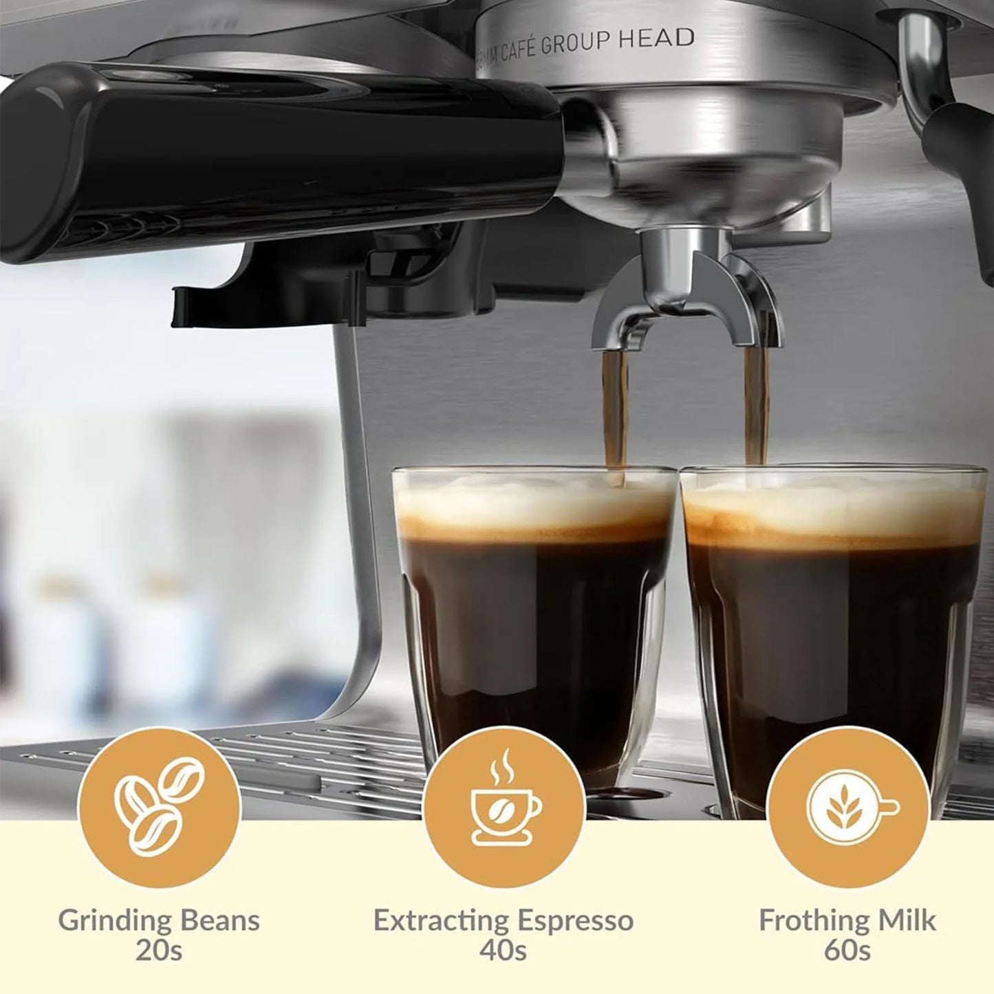Espresso Espresso Coffee   Maker with Grinder