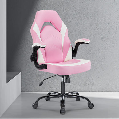 MCQ Gaming Chair Ergonomic Office Chair with Swivel Rolling Adjustable PU Leather Racing Chair Flip-up Armrest For Furniture