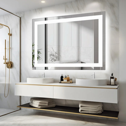 36"x 24"LED Bathroom Vanity Mirror  with Front Light and Backlit or  Living Room