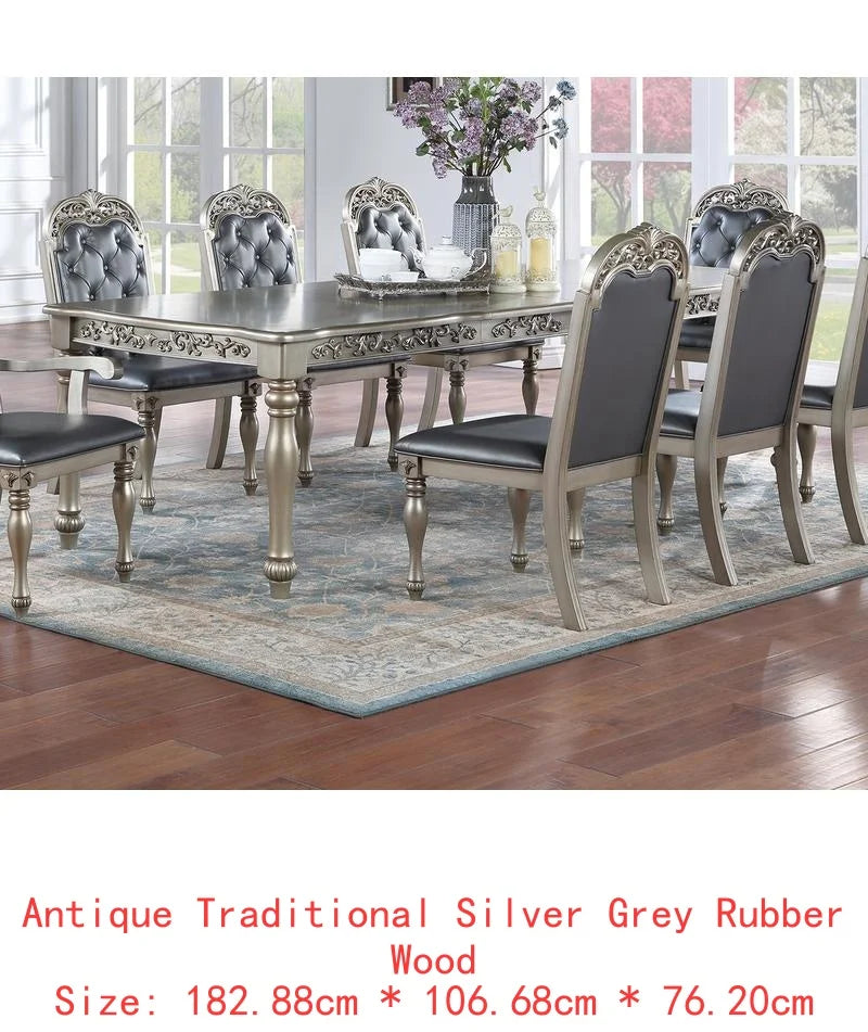 Formal 1pc Dining Table with 2 Leaves,