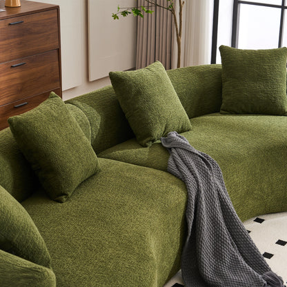 110'' Curved Modular Sectional Sofa Chenille All-Foam Frameless Couch