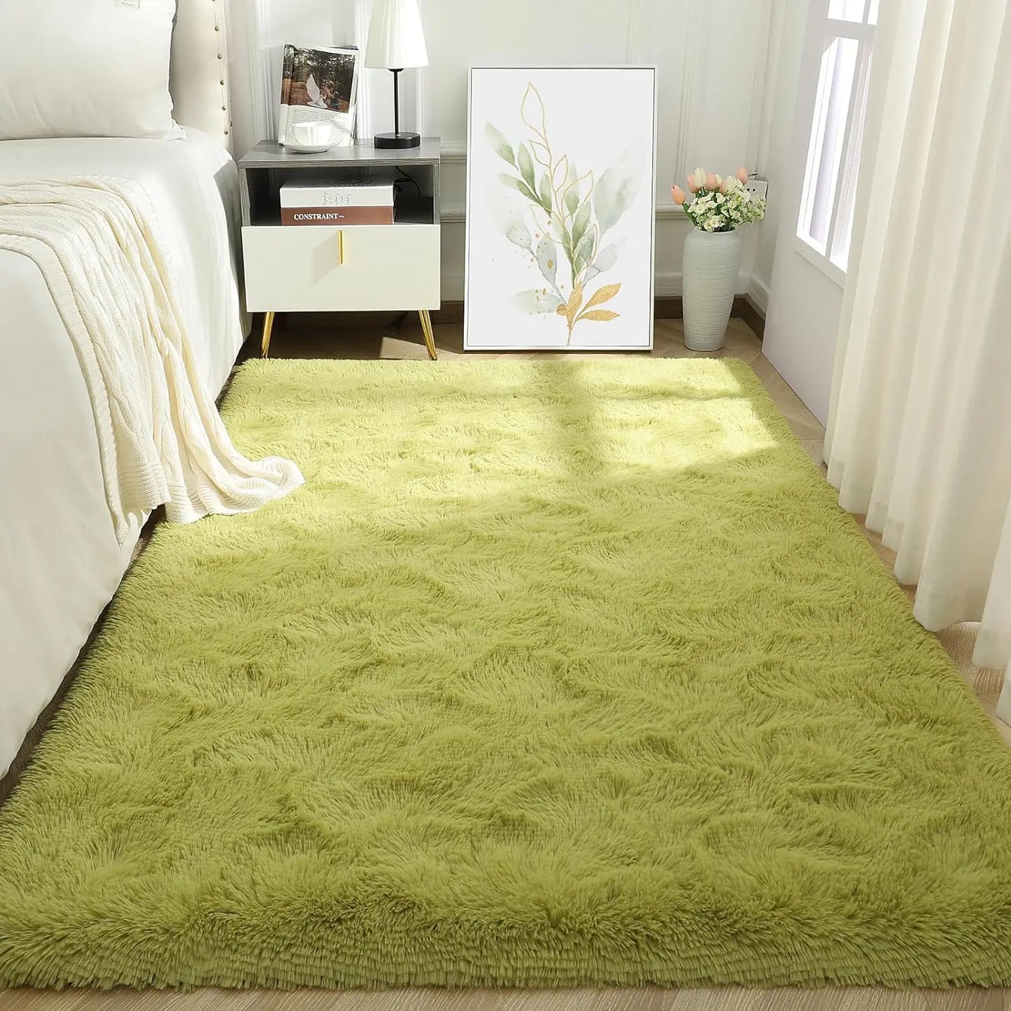 Soft Fluffy Home Mat-Dye Plush Carpet