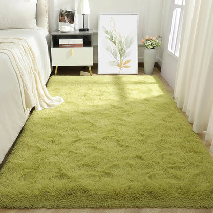 Soft Fluffy Home Mat-Dye Plush Carpet