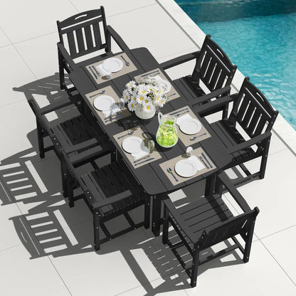 All-Weather 7-Piece Outside Table and 6 Chairs