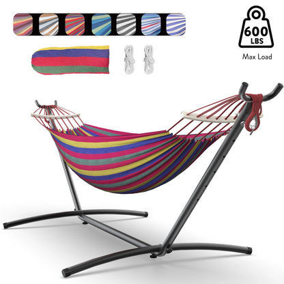 Adjustable Stand Hammock - 600lb Capacity Stylish Hammock Bed with Storage Bag for Outdoor Relaxation