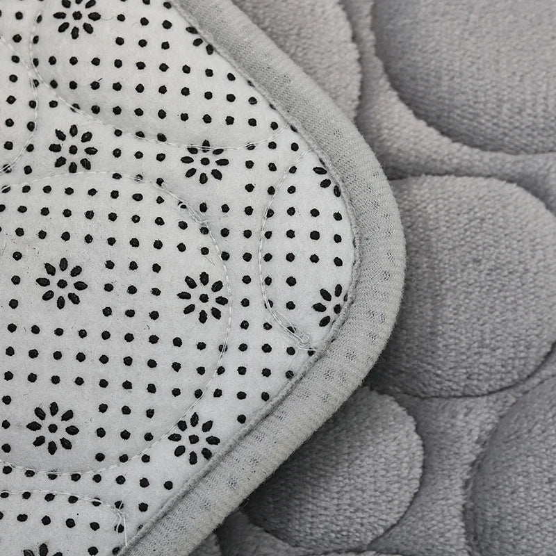 Comfortable and Soft, Three-piece Set  of Solid Color  Bathroom Non-slip Floor Mat Stone Pattern,