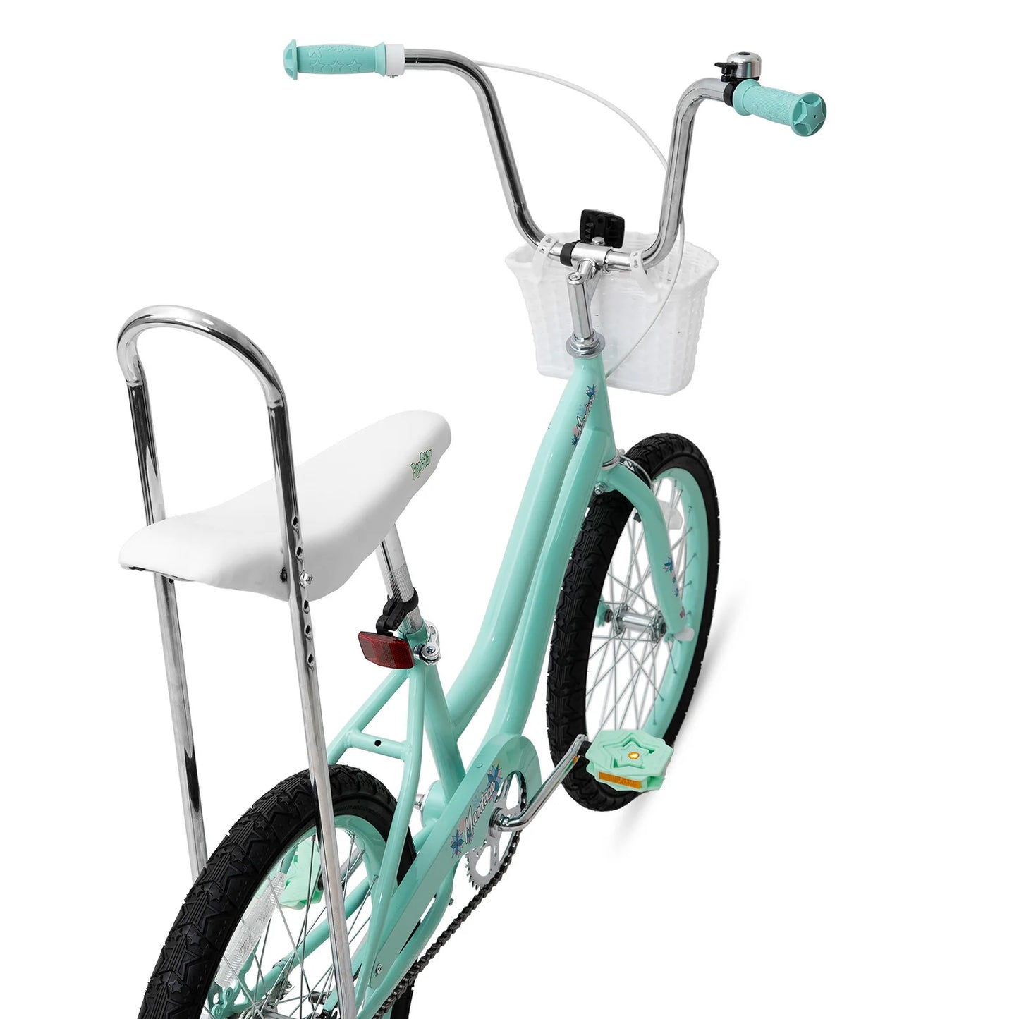20 Inch Girls Bike with Training Wheels, Banana Seat Bike for Girls Ages 7-12 Years Old with Handbrake and Coaster Brake