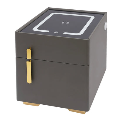 Smart Nightstand w/ Drawer & Safe Wireless Charging Nightstand