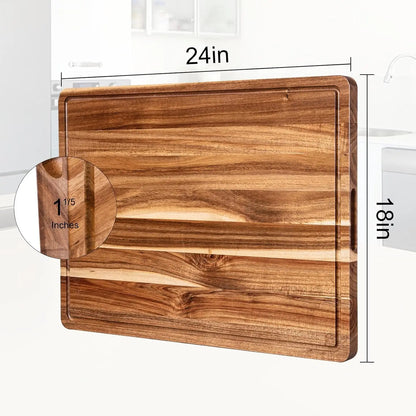 Extra Large Wood Cutting Board with Juice Groove