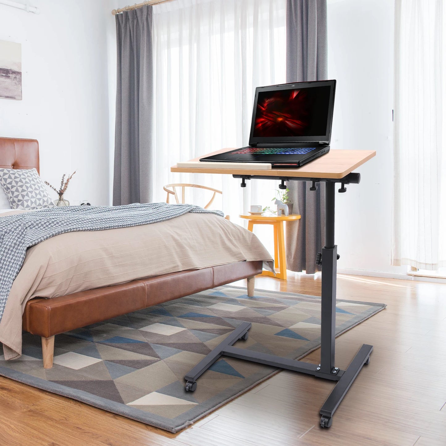 Adjustable Mobile Standing Computer Desk