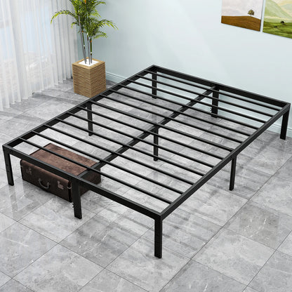 Metal Platform 16IN Tall Basic Bed Frame Sturdy Steel Heavy Duty