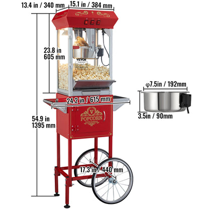 Commercial Popper Machine  Automatic Corn Cookware with Scoop Spoon